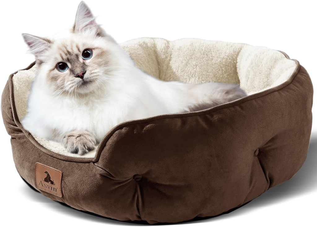 Le Nid Rond — Sherpa Cat Bed, Brown