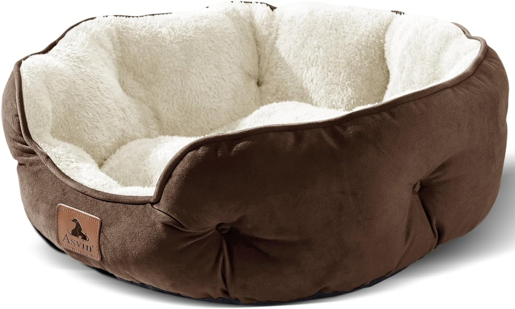 Le Nid Rond — Sherpa Cat Bed, Brown