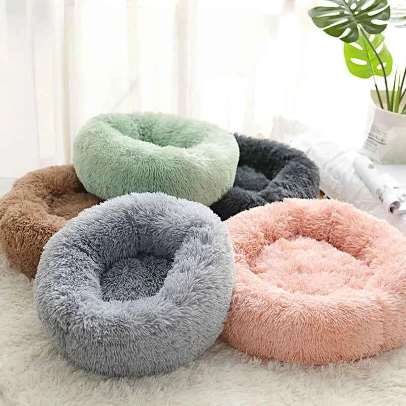 Round Donut Cat Bed | Plush, Calming & Machine Washable