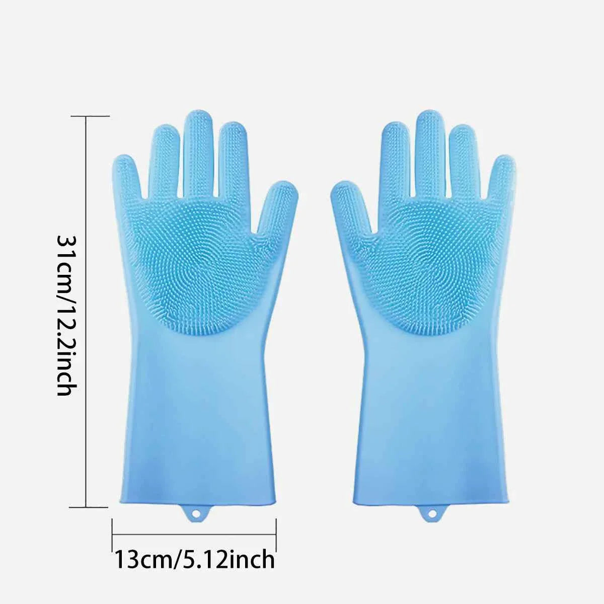 Silicone Cat Bathing & Grooming Gloves
