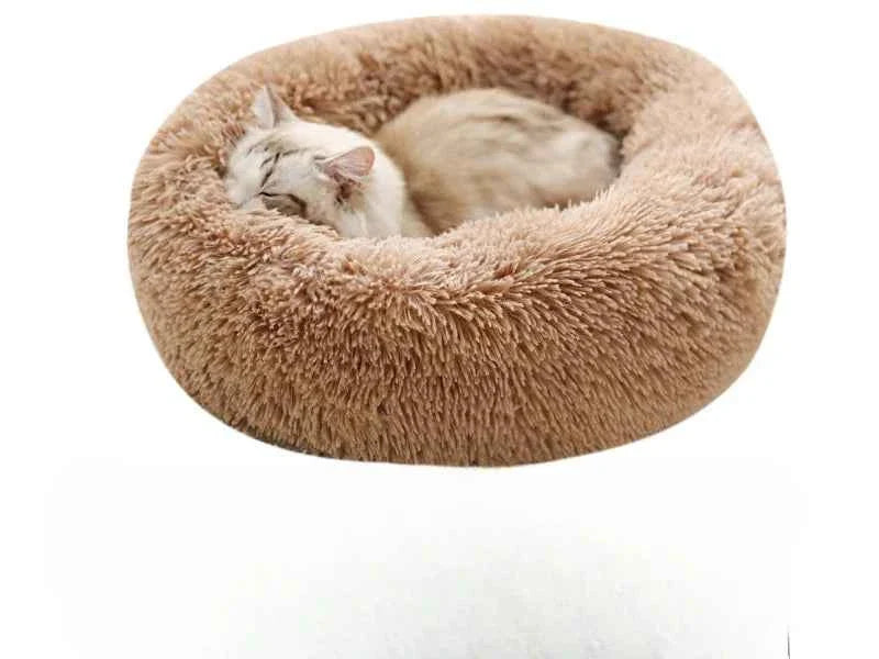 Round Donut Cat Bed | Plush, Calming & Machine Washable