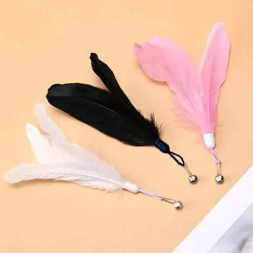 Cat Feather Teaser Stick | Interactive Wand Toy with Suction Cup