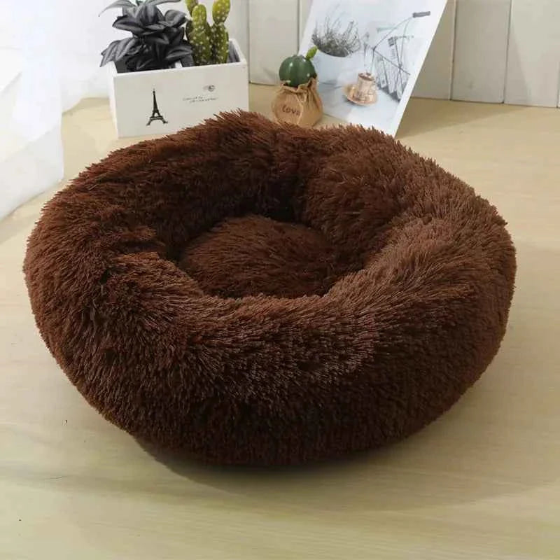 Round Donut Cat Bed | Plush, Calming & Machine Washable